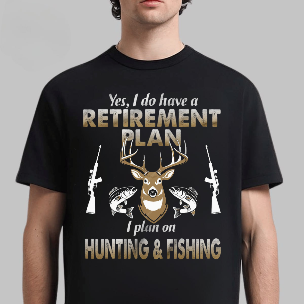 Retirement Plan Hunting & Fishing T-Shirt, Funny Deer Hunting Shirt, Gift For Hunting Lover