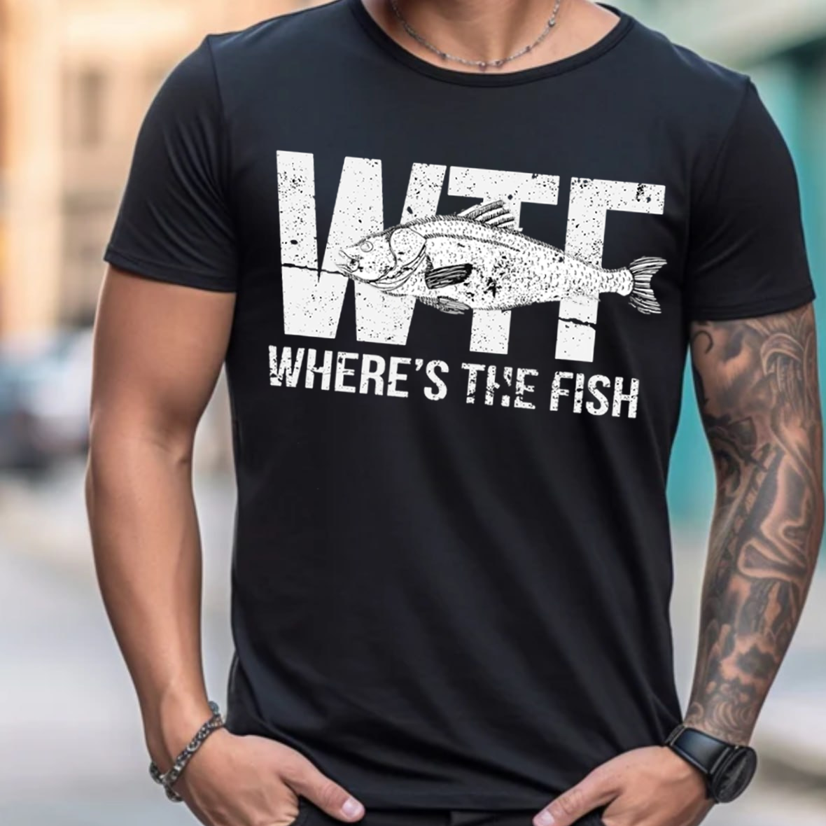 Where’s The Fish T-Shirt, Funny Fishing Shirt, Fisherman Humor Tee
