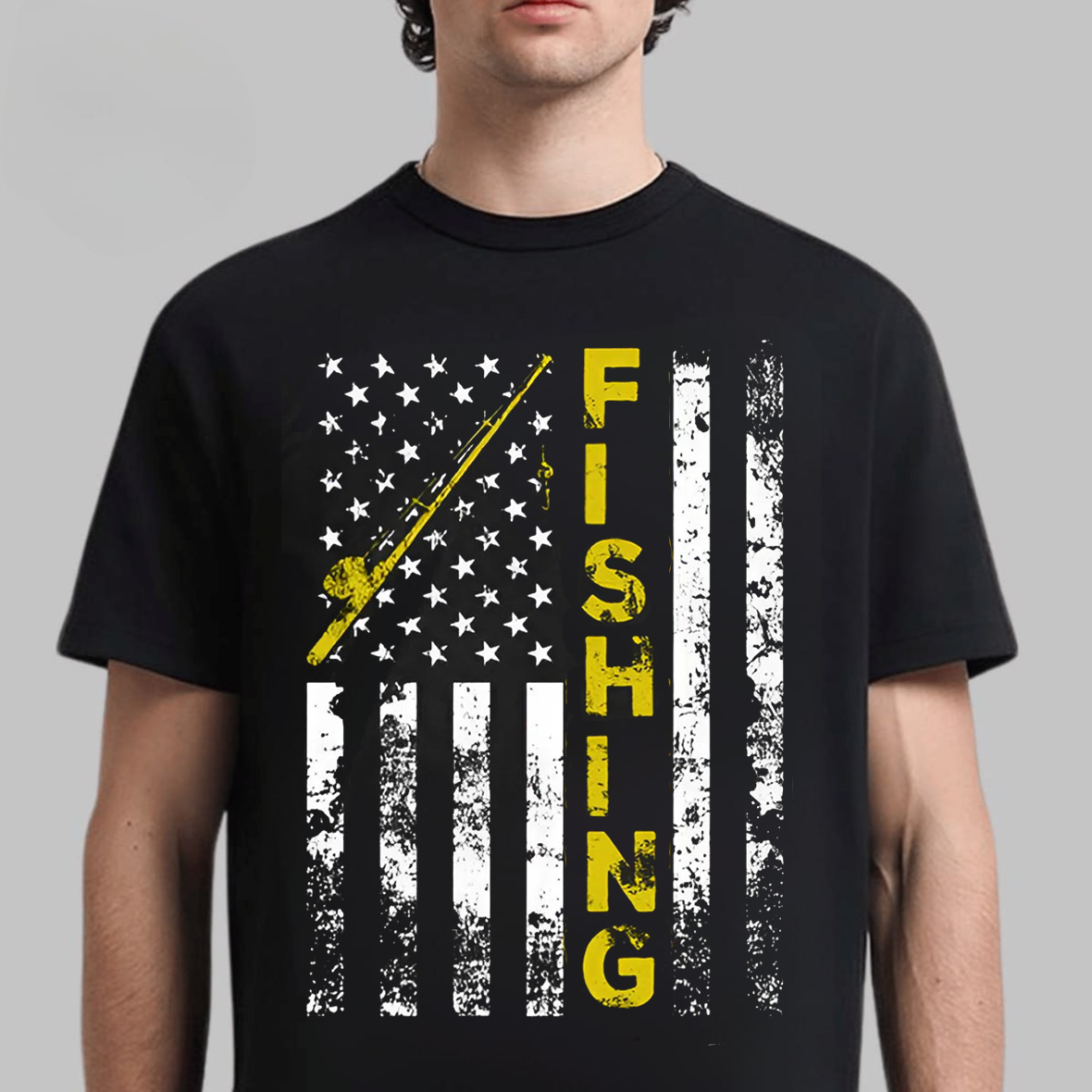 American Flag Fishing T-Shirt, Patriotic Fishing Tee, Gift For Fishing Lover