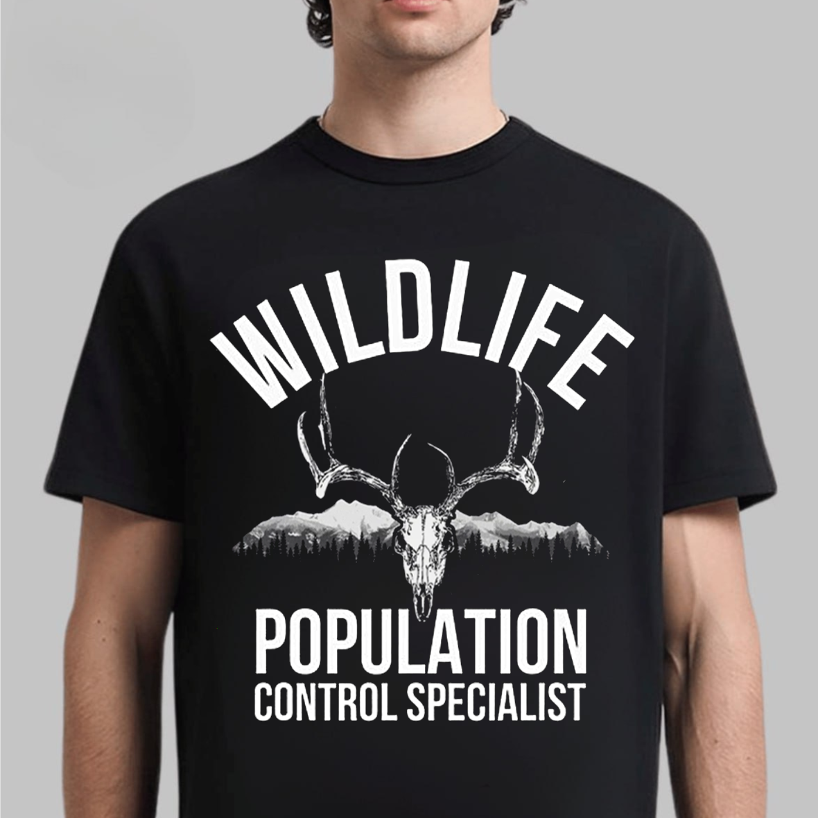 Wildlife Population Control Specialist T-Shirt, Funny Deer Hunting Shirt Gift for Hunters