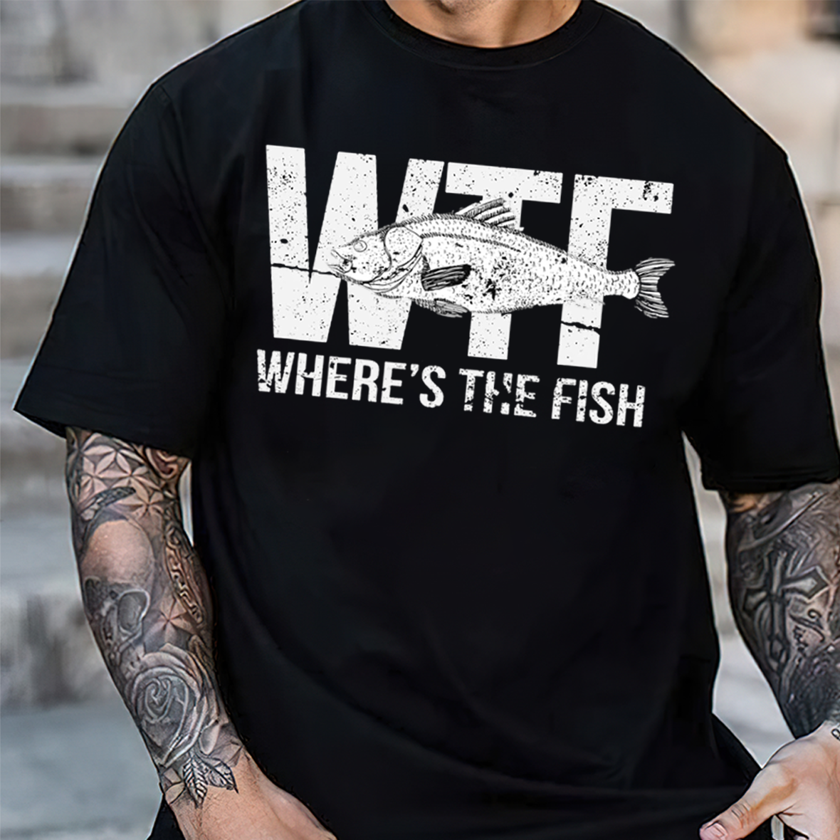 Where’s The Fish T-Shirt, Funny Fishing Shirt, Fisherman Humor Tee
