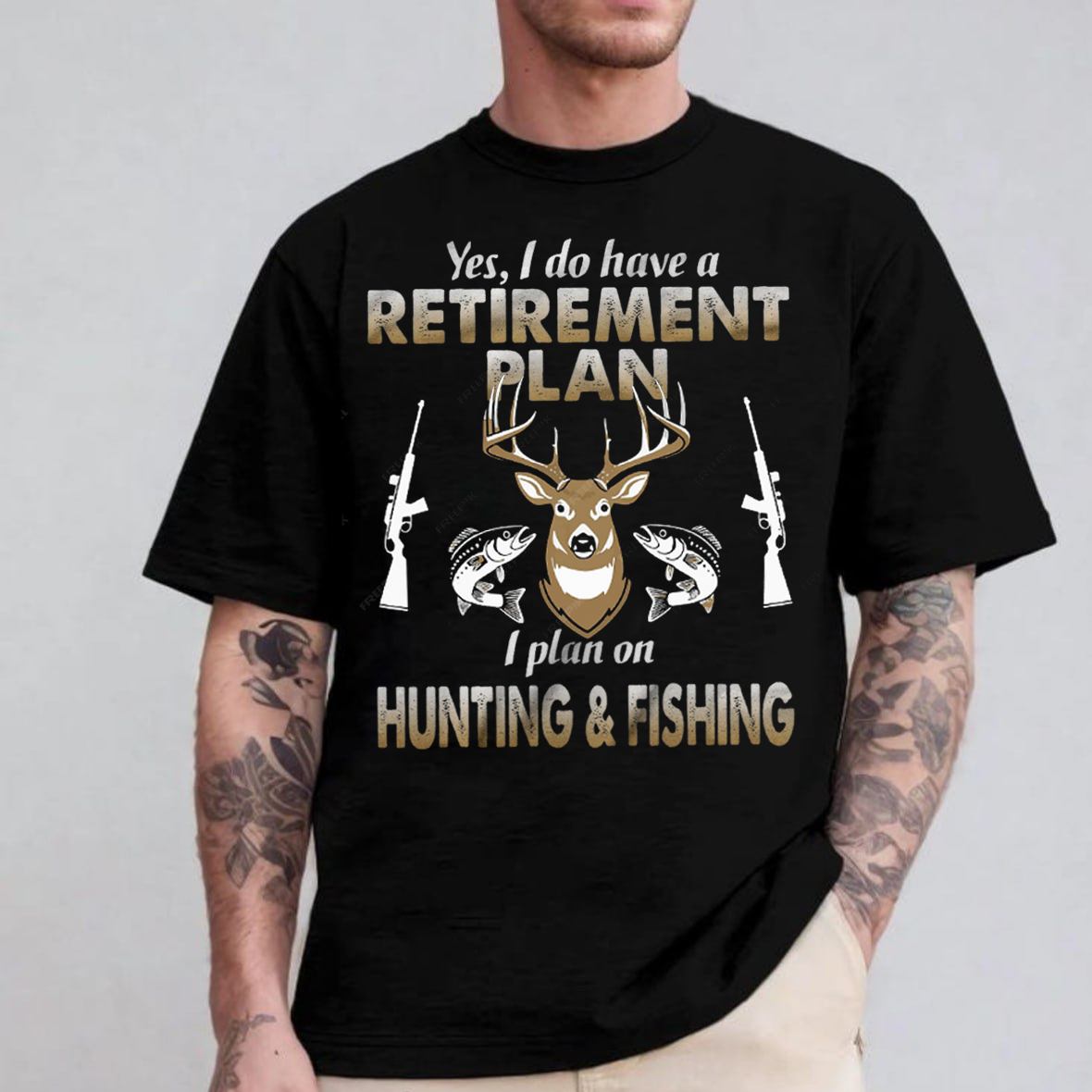 Retirement Plan Hunting & Fishing T-Shirt, Funny Deer Hunting Shirt, Gift For Hunting Lover