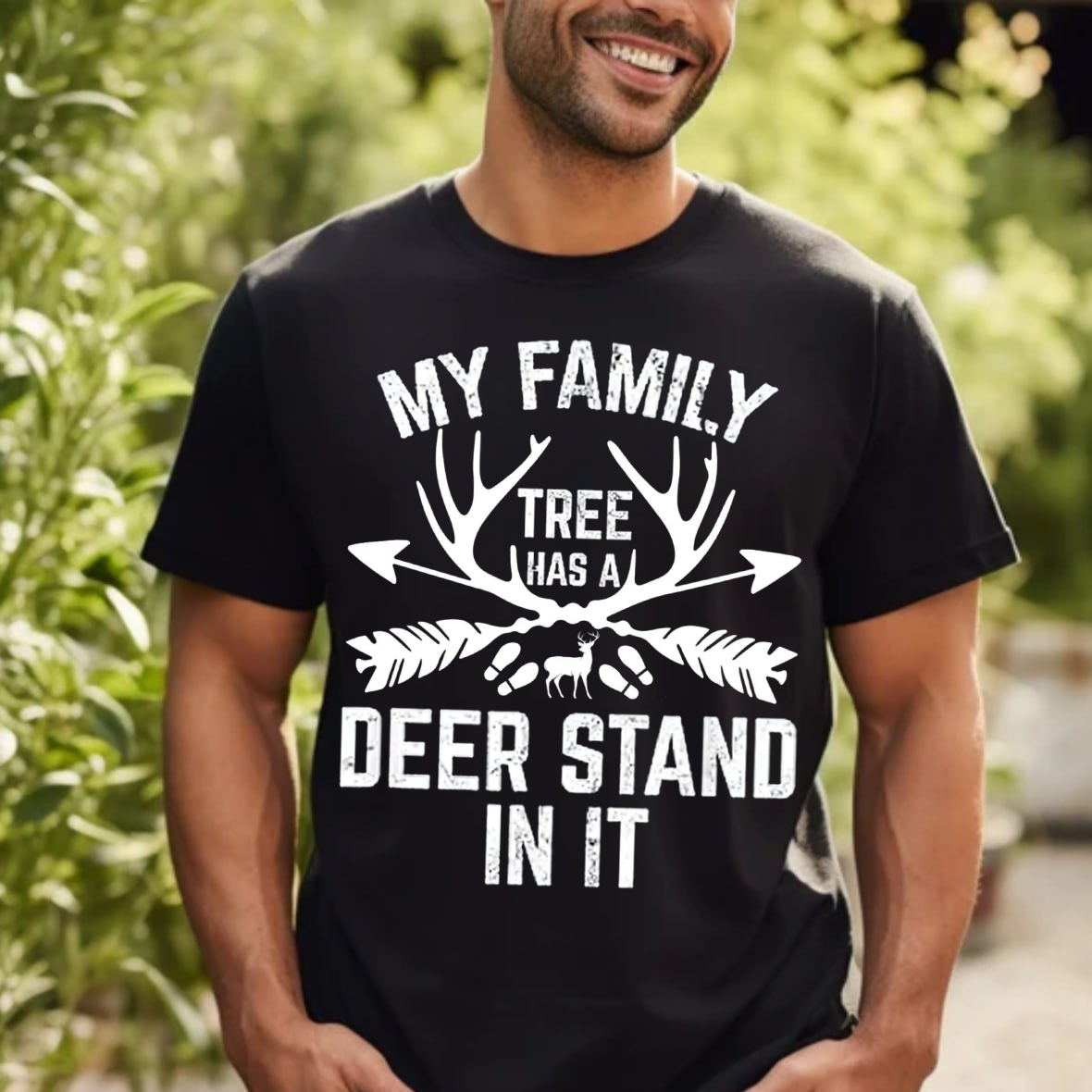 My Family Tree Has a Deer Stand T-Shirt, Funny Hunting Shirt, Outdoor Hunter Tee