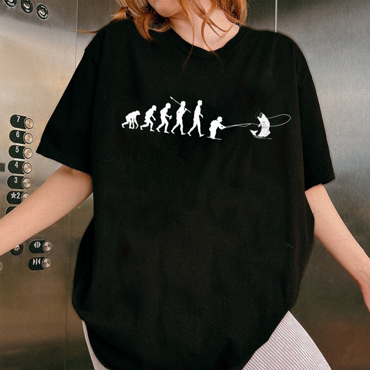 Evolution of Fishing T-Shirt, Funny Fisherman Shirt, Human Evolution Angler Tee