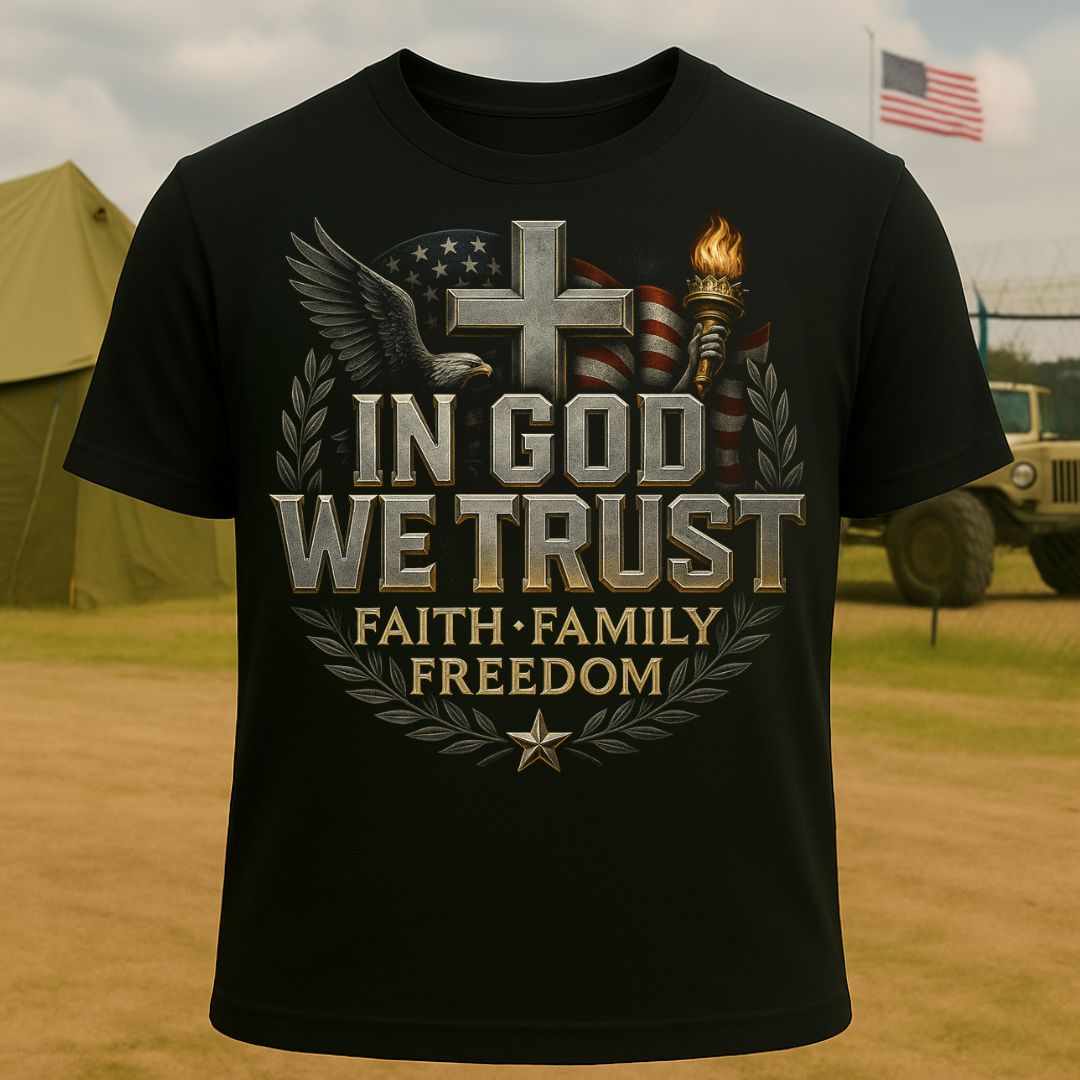 In God We Trust – Faith, Family & Freedom Tee