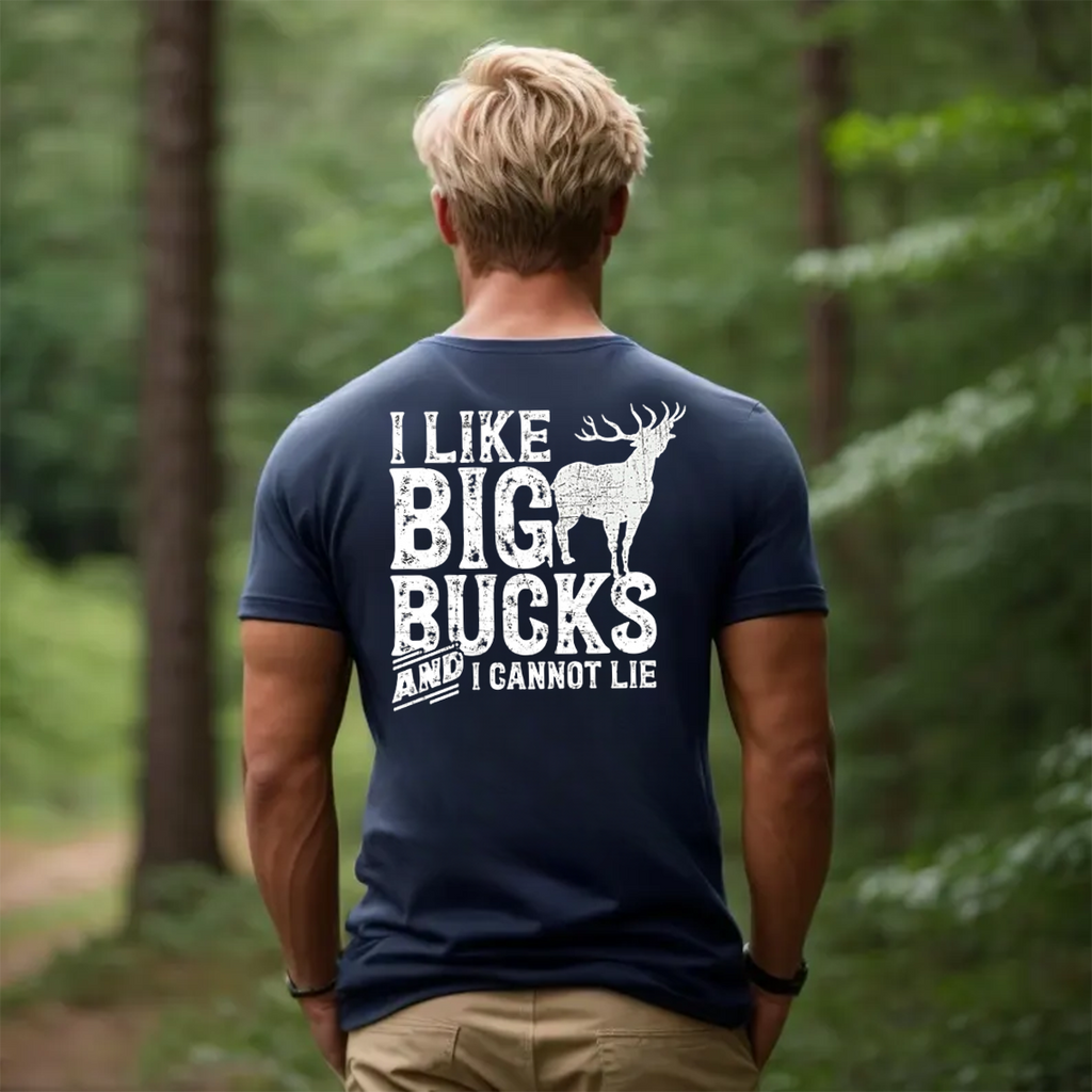 I Like Big Bucks And I Cannot Lie T-Shirt, Funny Deer Hunting Shirt, Big Buck Hunter Tee Gift for Men