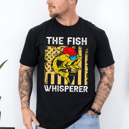 The Fish Whisperer T-Shirt, Funny Fishing Shirt for Anglers, Cool Fisherman Graphic Tee Gift