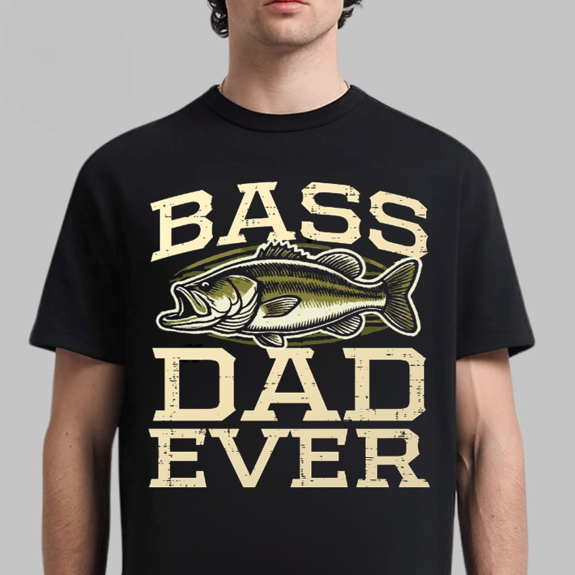 Bass Dad Ever T-Shirt, Funny Fishing Dad Shirt, Best Fisherman Gift Tee