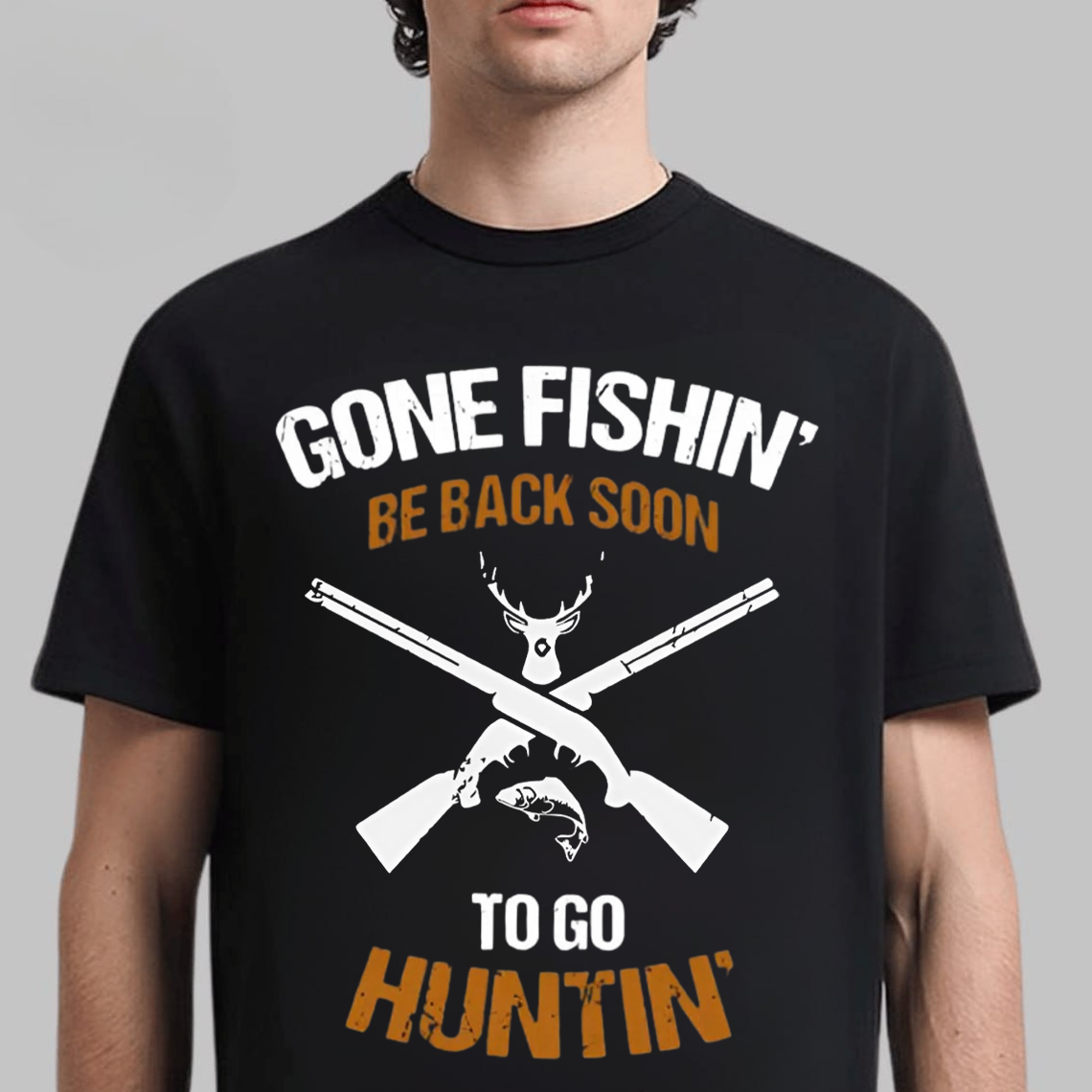 Gone Fishin’ Hunting Shirt, Funny Fishing and Hunting T-Shirt, Gift For Huning Lover