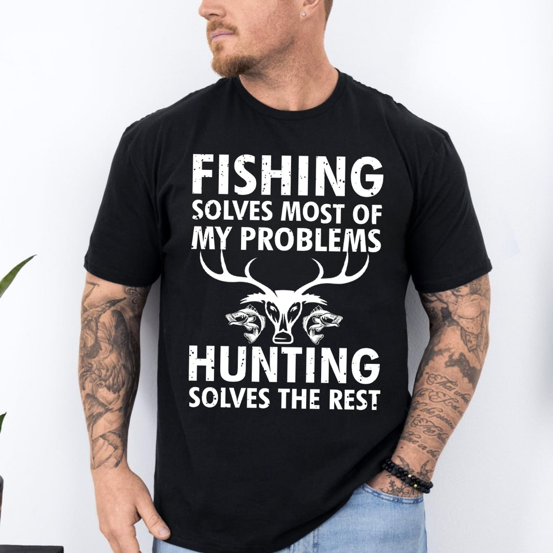 Fishing and Hunting T-Shirt, Funny Outdoors Shirt for Hunters, Gift For Hunting Lover