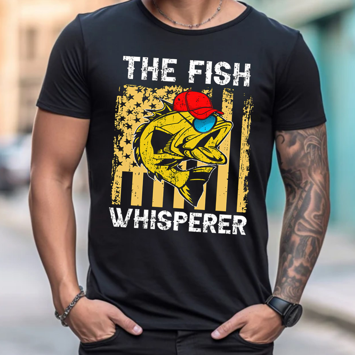 The Fish Whisperer T-Shirt, Funny Fishing Shirt for Anglers, Cool Fisherman Graphic Tee Gift