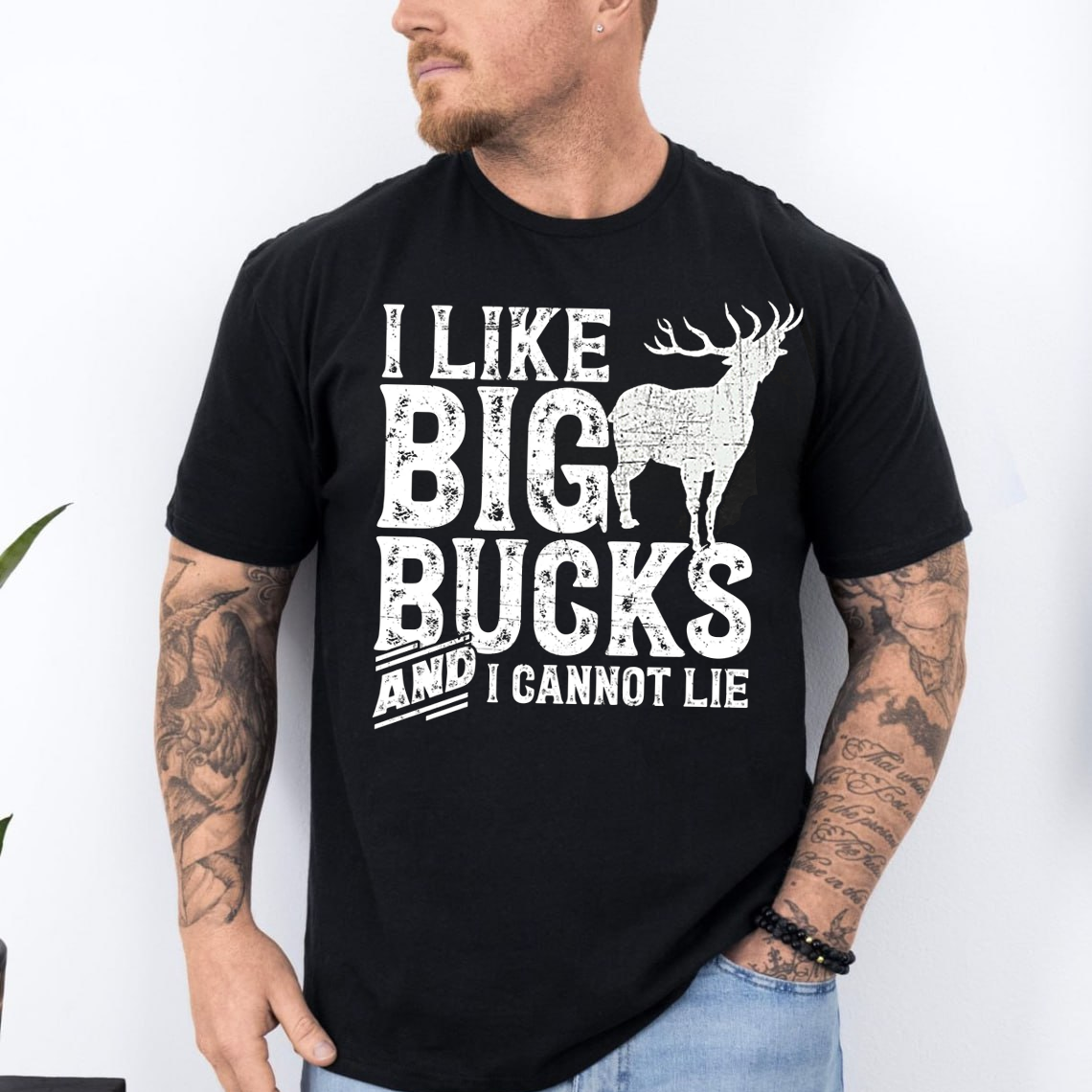 I Like Big Bucks And I Cannot Lie T-Shirt, Funny Deer Hunting Shirt, Big Buck Hunter Tee Gift for Men