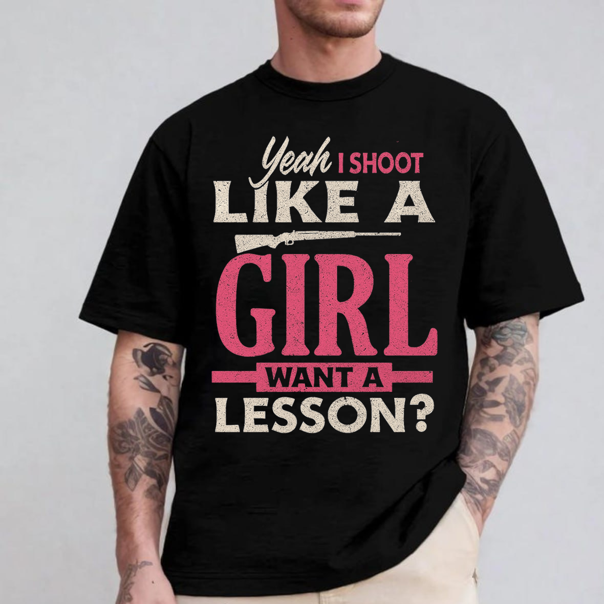 Yeah I Shoot Like a Girl T-Shirt, Funny Hunting Shirt, Gift For Hunting Lover