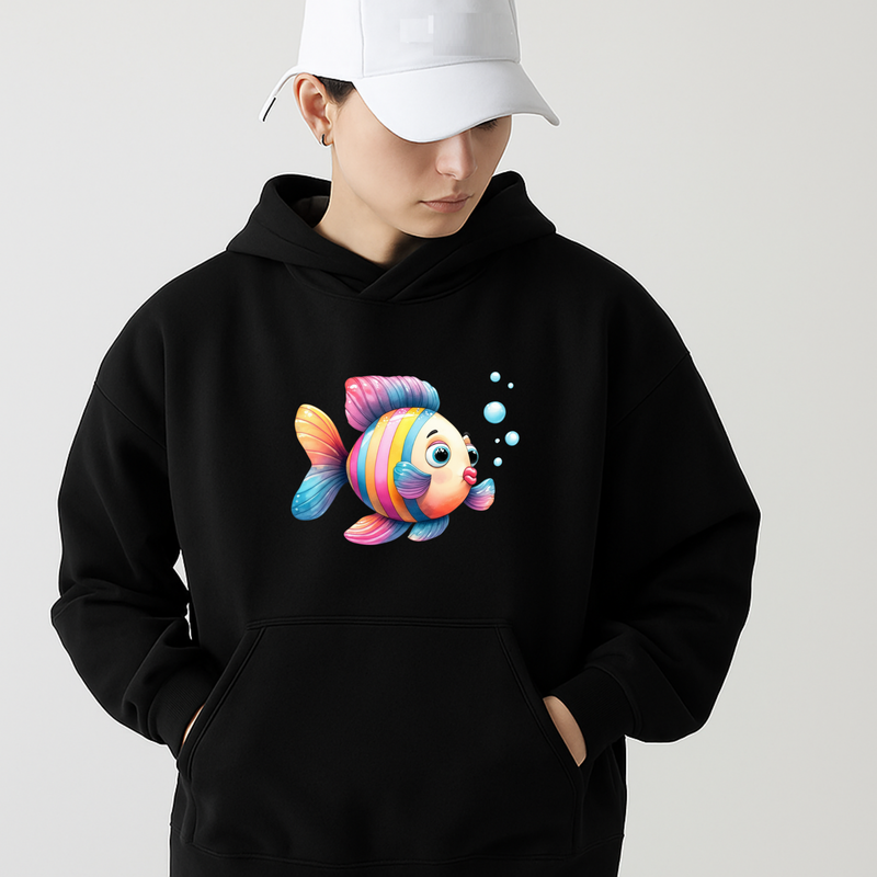 Hooked on Comfort – Funny Fish Hoodie for Anglers