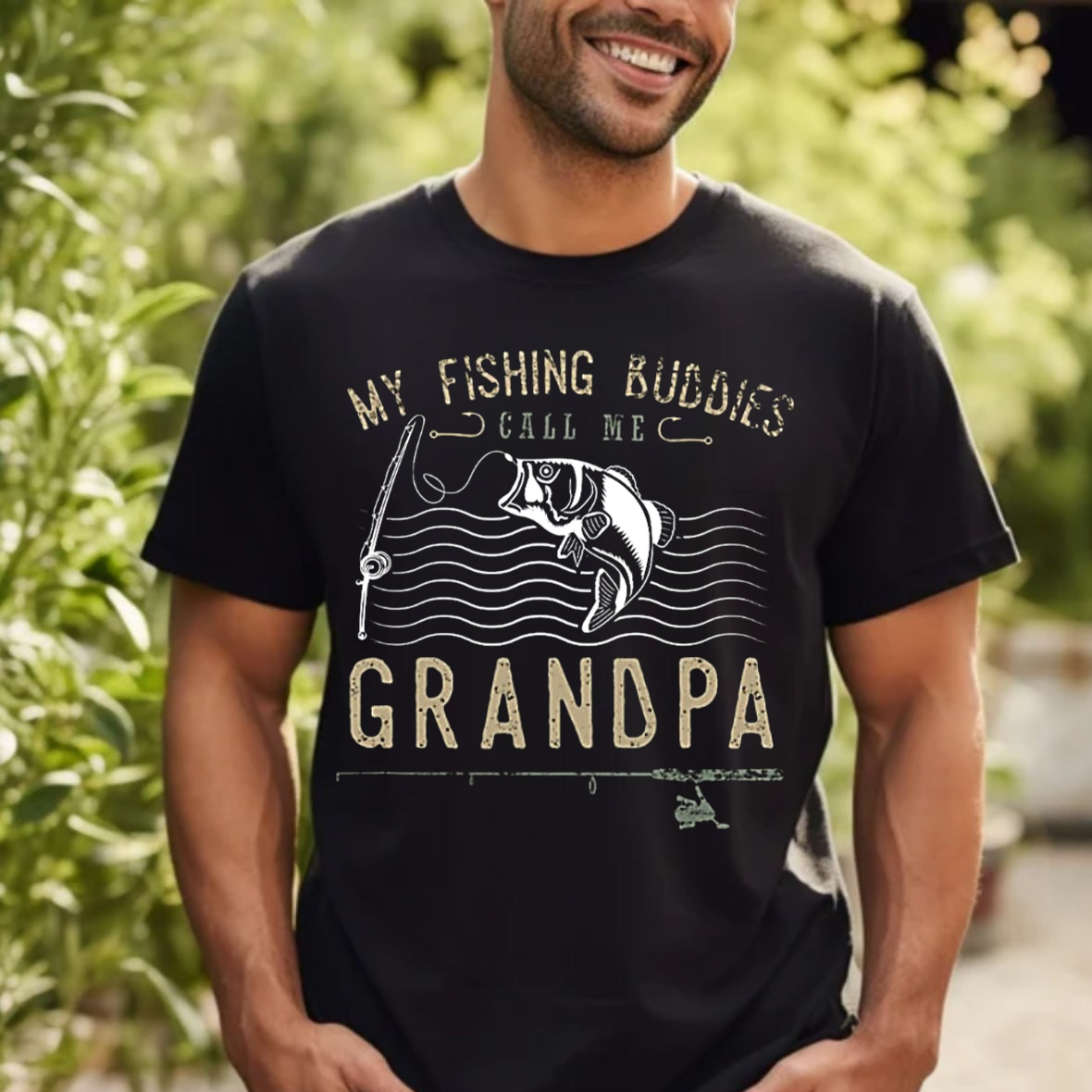 My Fishing Buddies Call Me Grandpa T-Shirt, Funny Grandpa Fishing Shirt, Best Fisherman Gift Tee