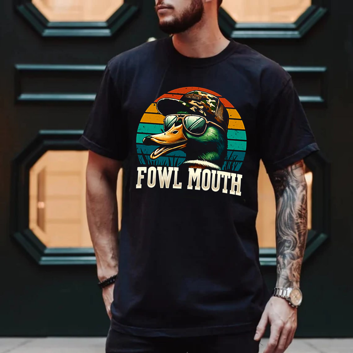 Fowl Mouth Duck Hunting T-Shirt, Funny Duck Hunter Graphic Tee, Waterfowl Hunting Shirt for Men