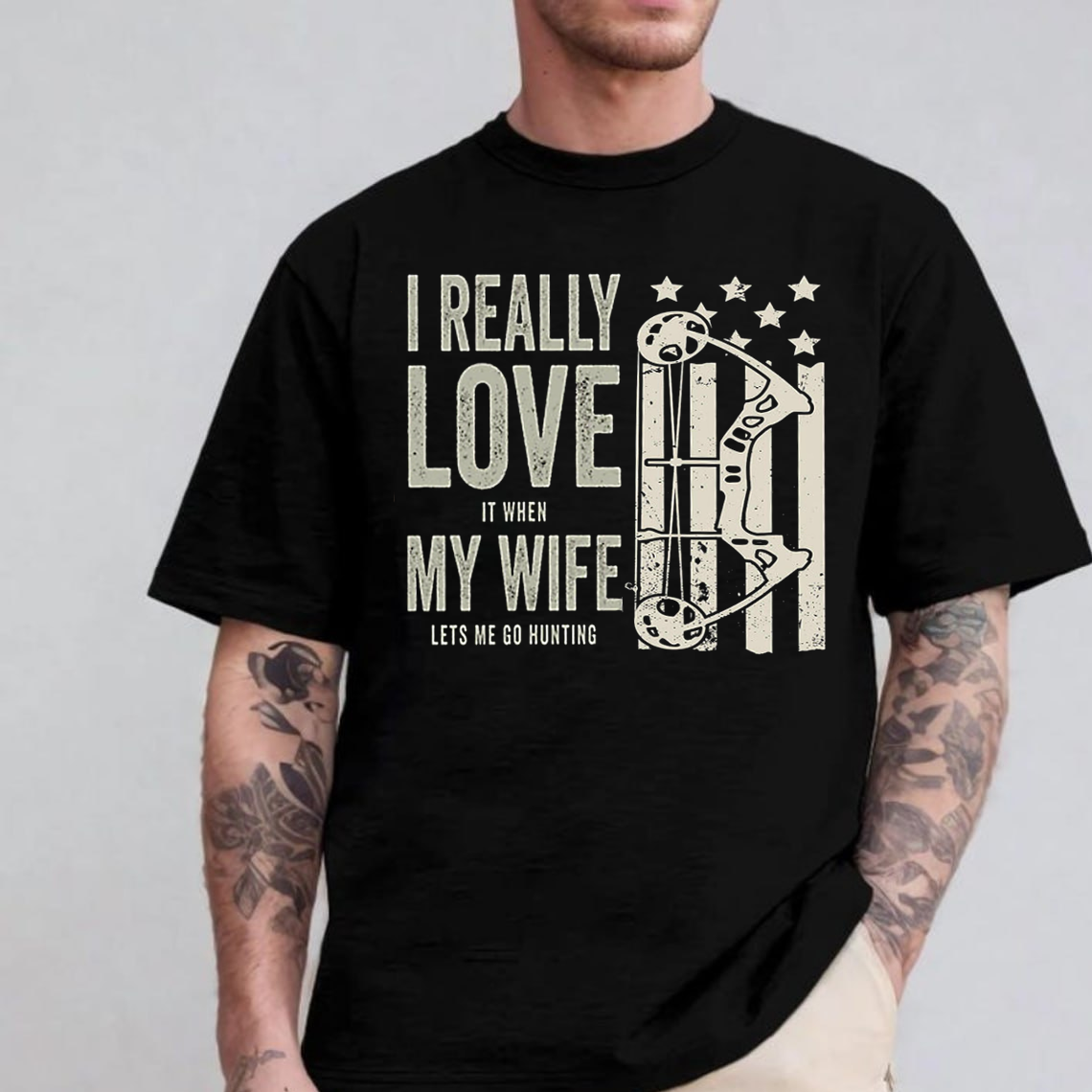 I Really Love It When My Wife Lets Me Go Hunting T-Shirt, Funny Hunting Shirt Gift for Hunters and Husbands