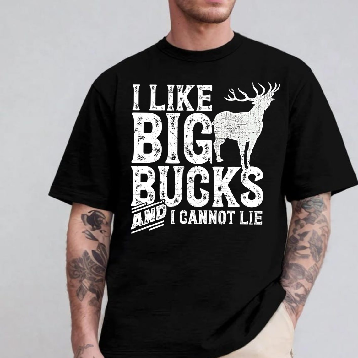 I Like Big Bucks And I Cannot Lie T-Shirt, Funny Deer Hunting Shirt, Big Buck Hunter Tee Gift for Men