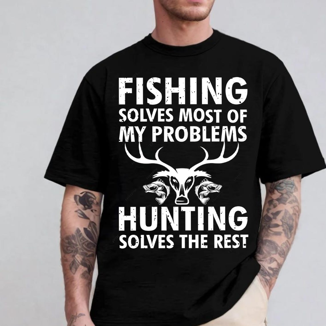 Fishing and Hunting T-Shirt, Funny Outdoors Shirt for Hunters, Gift For Hunting Lover