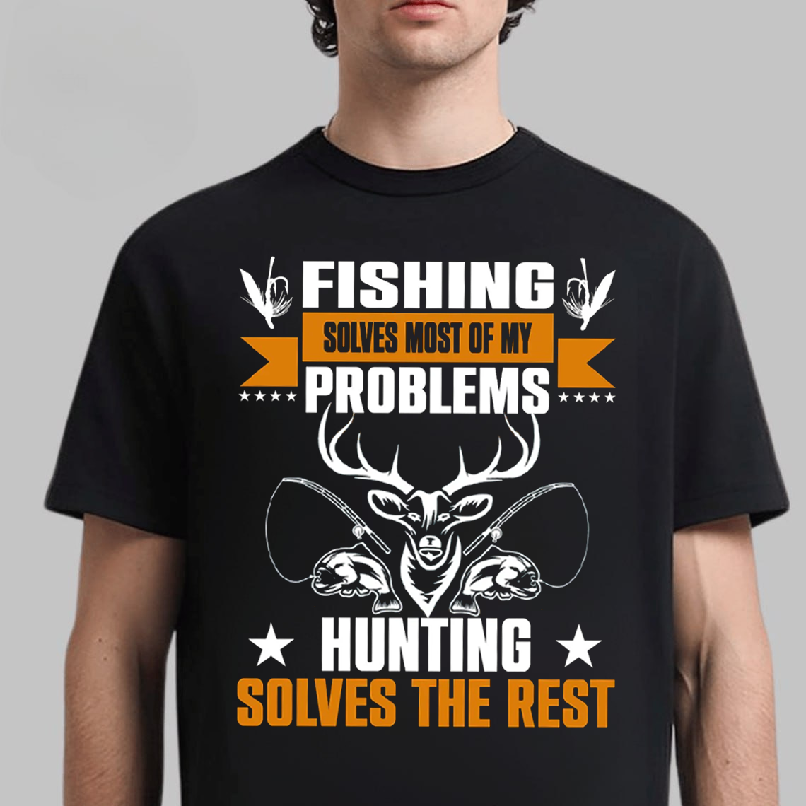Fishing and Hunting T-Shirt, Funny Outdoor Sportsman Graphic Tee, Fisherman Hunter Gift Shirt