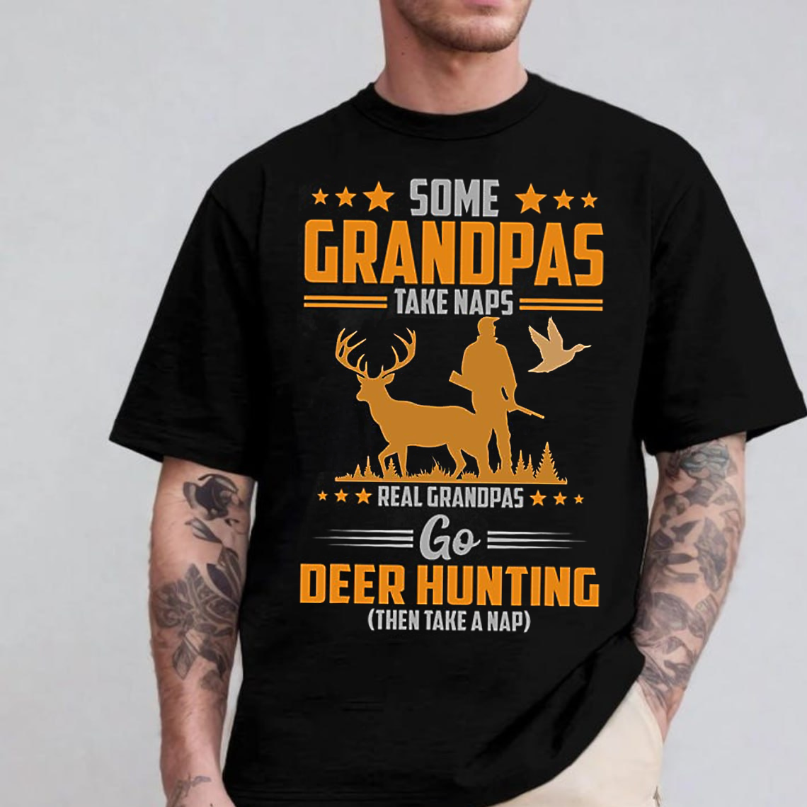 Grandpa Deer Hunting T-Shirt, Funny Hunting Shirt for Grandpas, Real Hunters Tee Gift