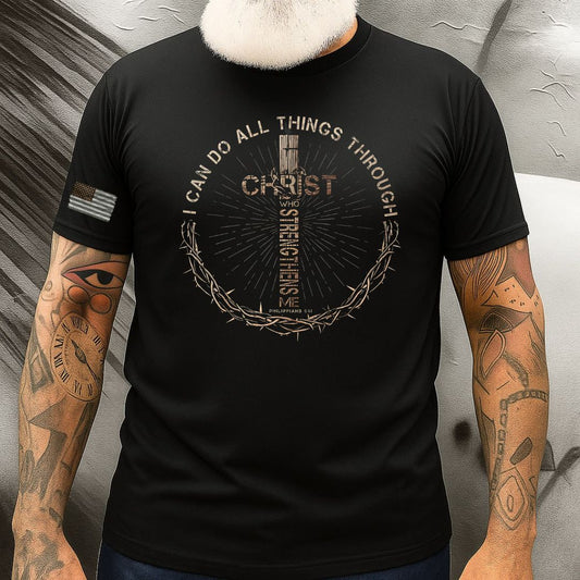 Faith Over Fear – Strength Through Christ Tee