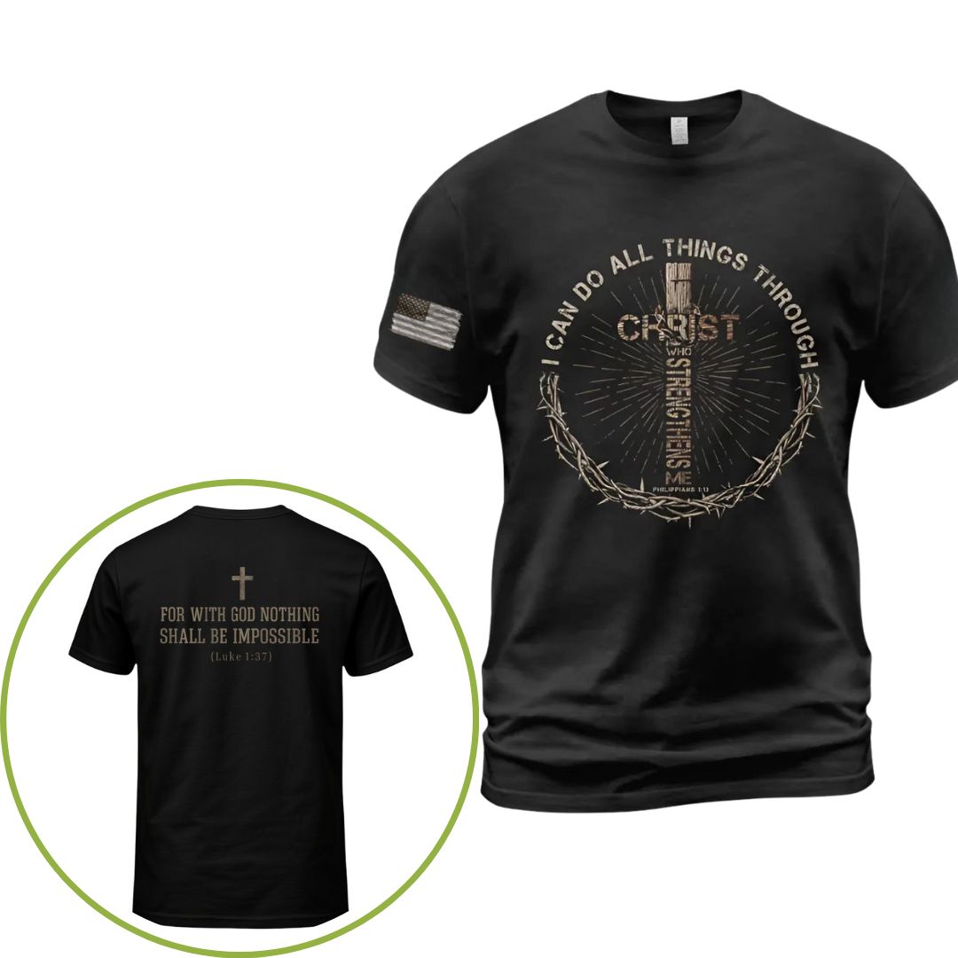 Faith Over Fear – Strength Through Christ Tee