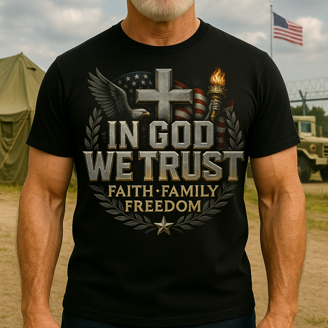 In God We Trust – Faith, Family & Freedom Tee