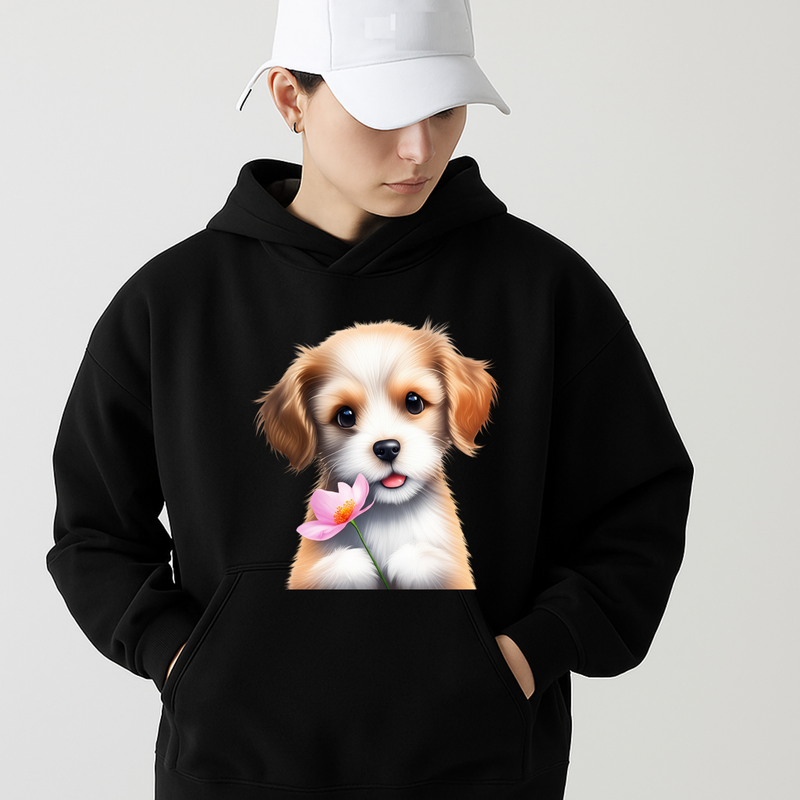 Paws & Snuggles – Cute Puppy Hoodie for Dog Lovers